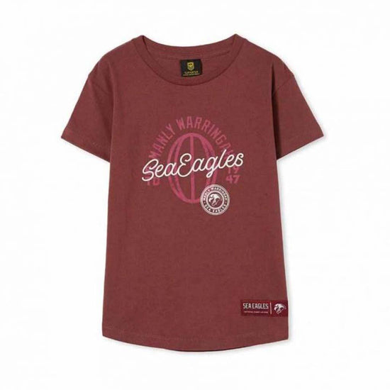Manly Sea Eagles Kids Puff Print Tee - Jerseys Megastore