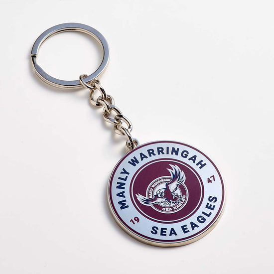 Manly Sea Eagles Round Keyring