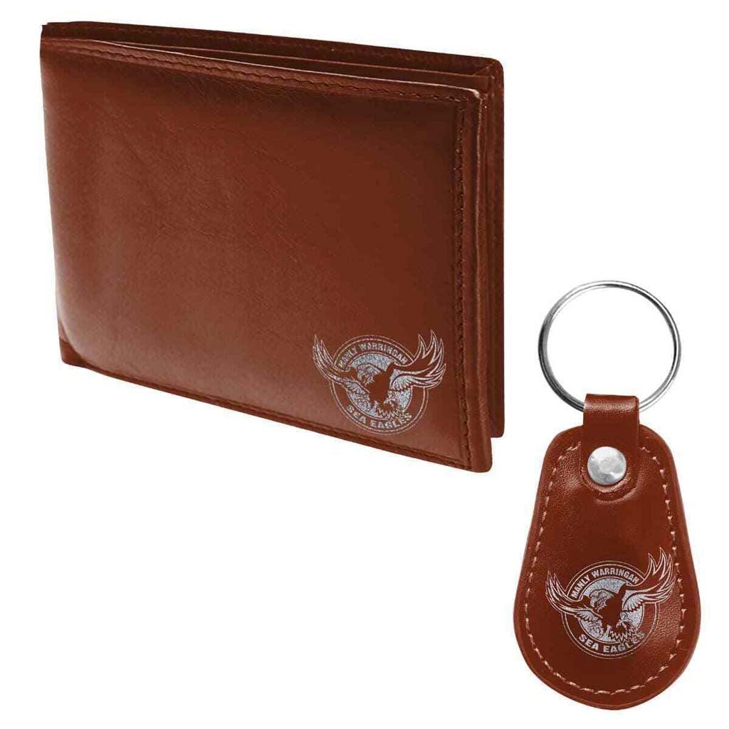 Manly Sea Eagles Wallet and Key Ring Gift Pack - Jerseys Megastore