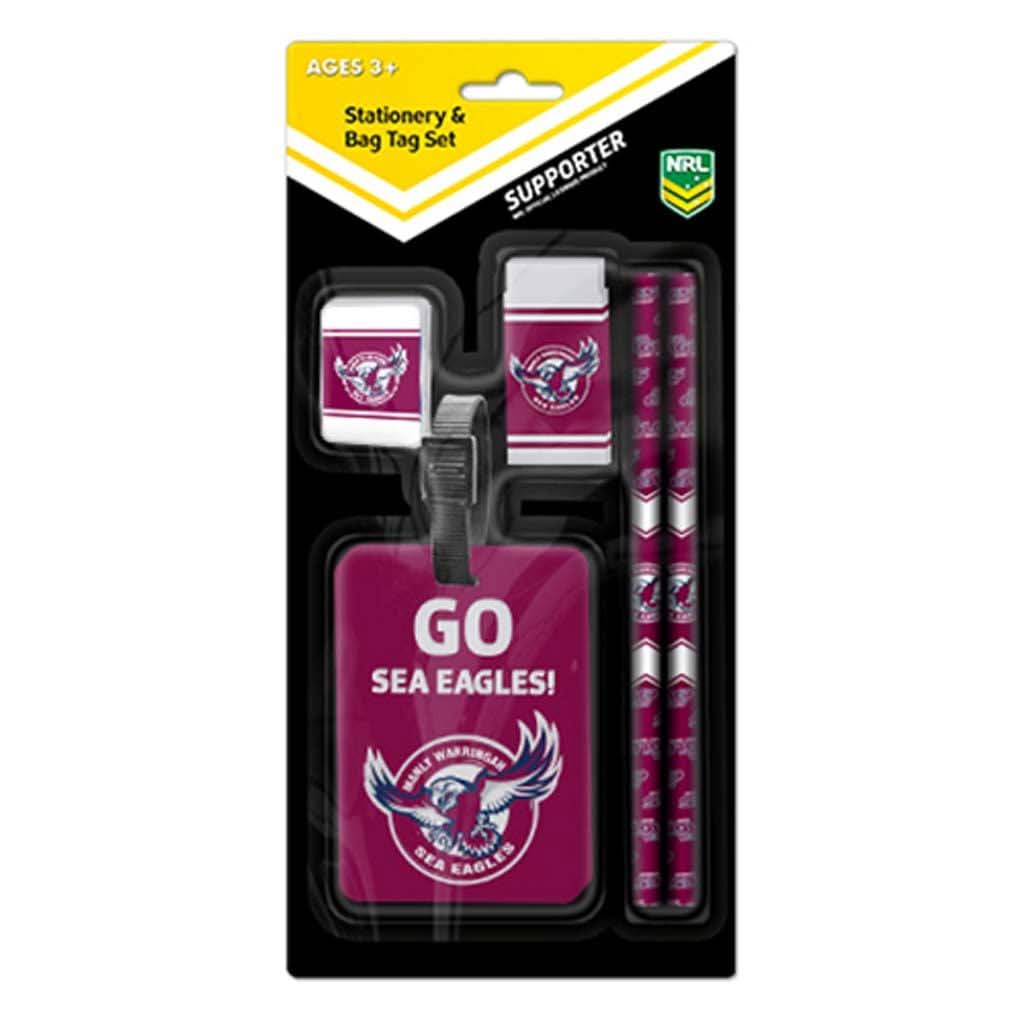 Manly Sea Eagles Stationery Set and Bag Tag - Jerseys Megastore