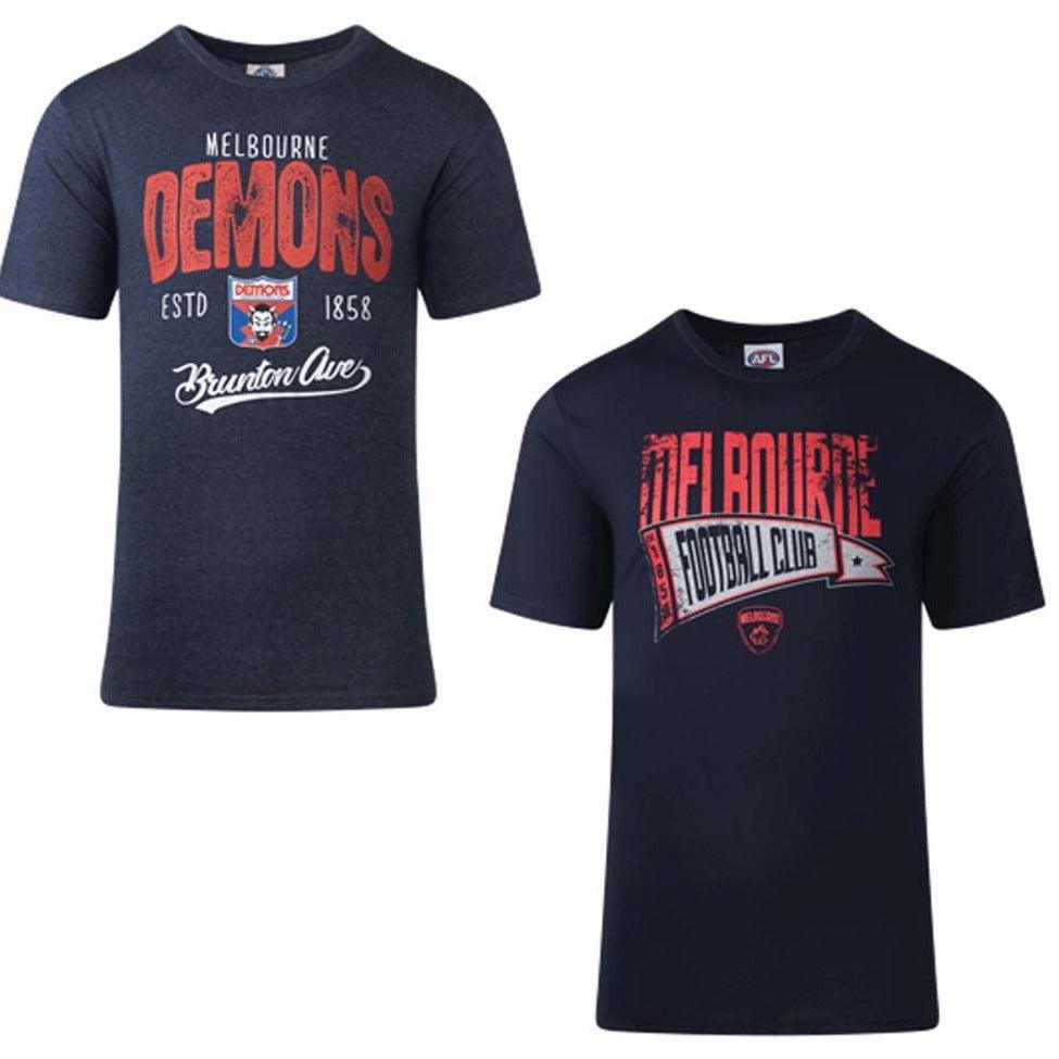 Melbourne Demons Mens Pack of 2 Tees - Jerseys Megastore