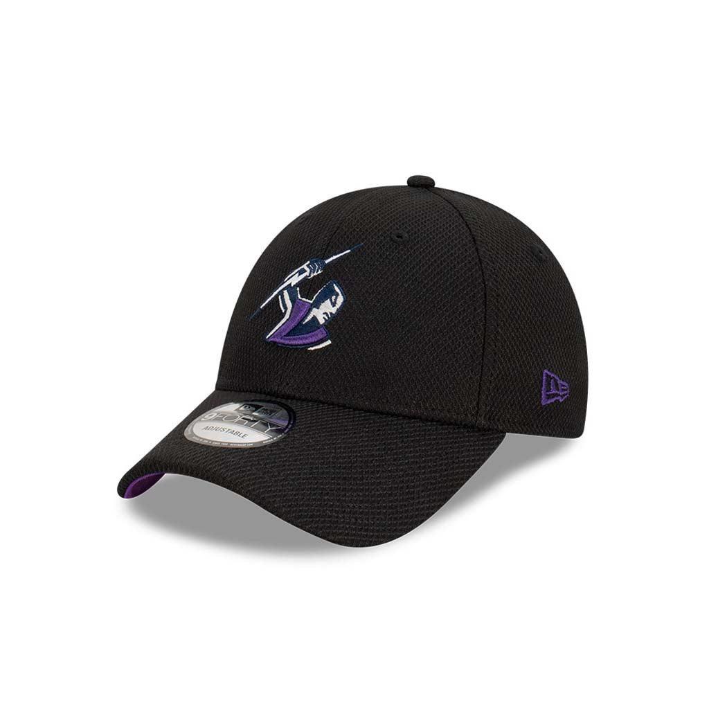 Melbourne Storm Black 9Forty Cloth Strap Cap - Jerseys Megastore