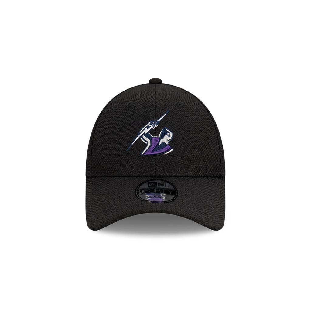 Melbourne Storm Black 9Forty Cloth Strap Cap - Jerseys Megastore