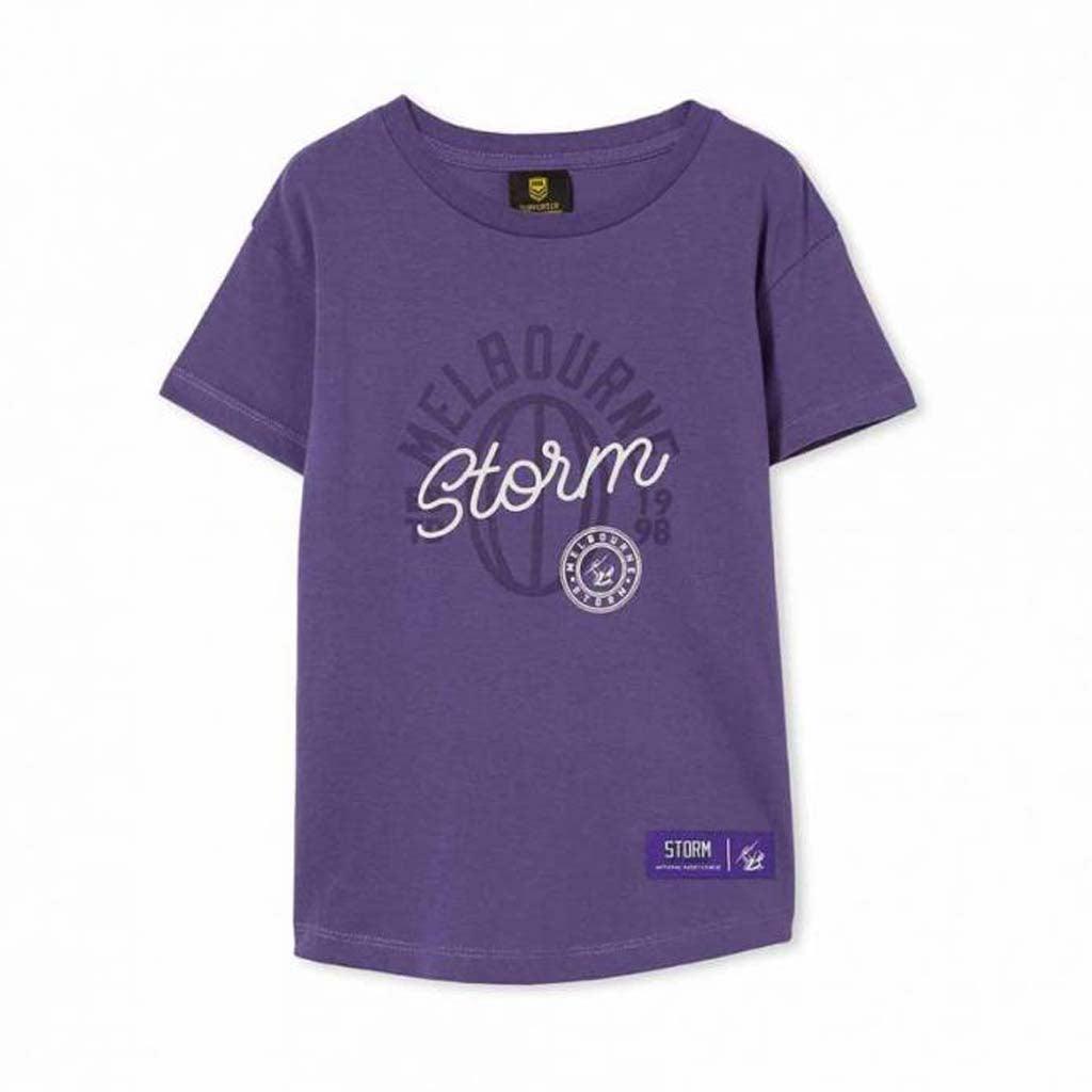 Melbourne Storm Kids Puff Print Tee - Jerseys Megastore