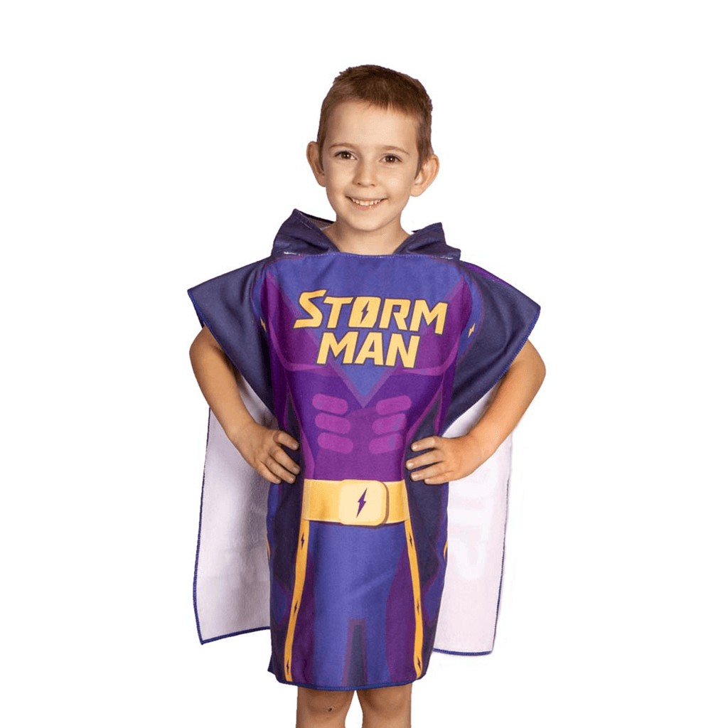 Melbourne Storm Kids Mascot Hooded Beach Towel - Jerseys Megastore