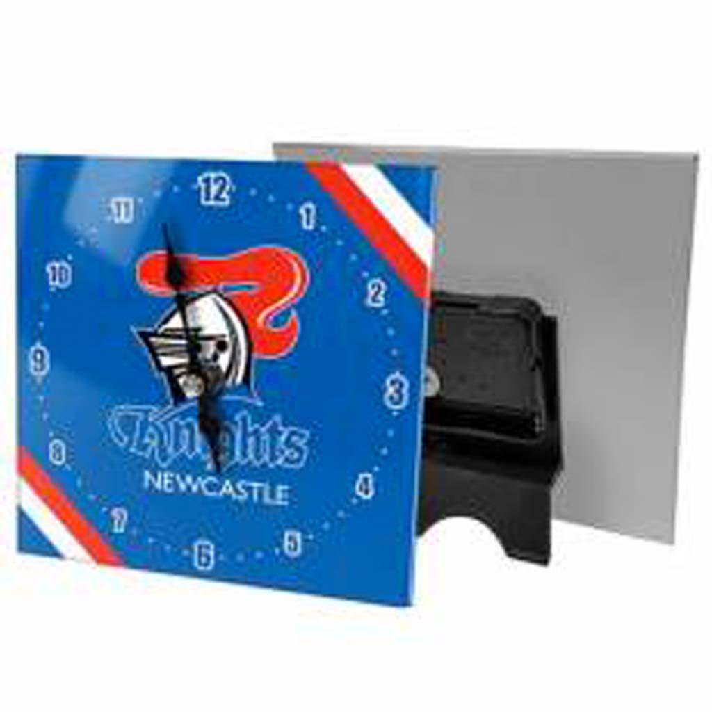Newcastle Knights Mini Glass Clock - Jerseys Megastore