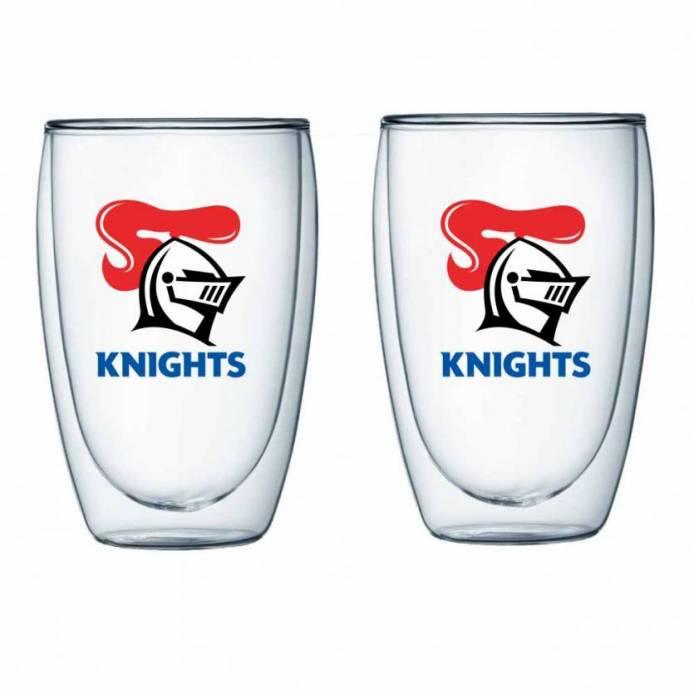 Newcastle Knights Set of 2 Double Wall Glass - Jerseys Megastore