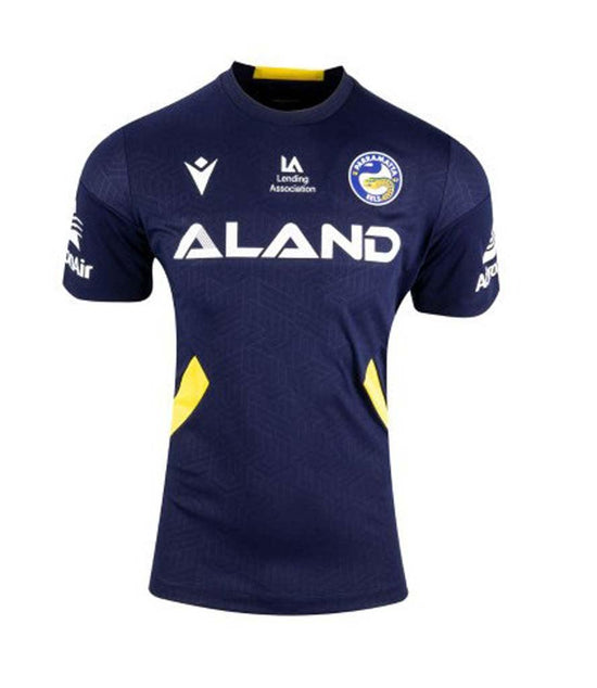 Parramatta Eels 2023 Training Player Poly Shirt Navy/Yellow - Jerseys Megastore