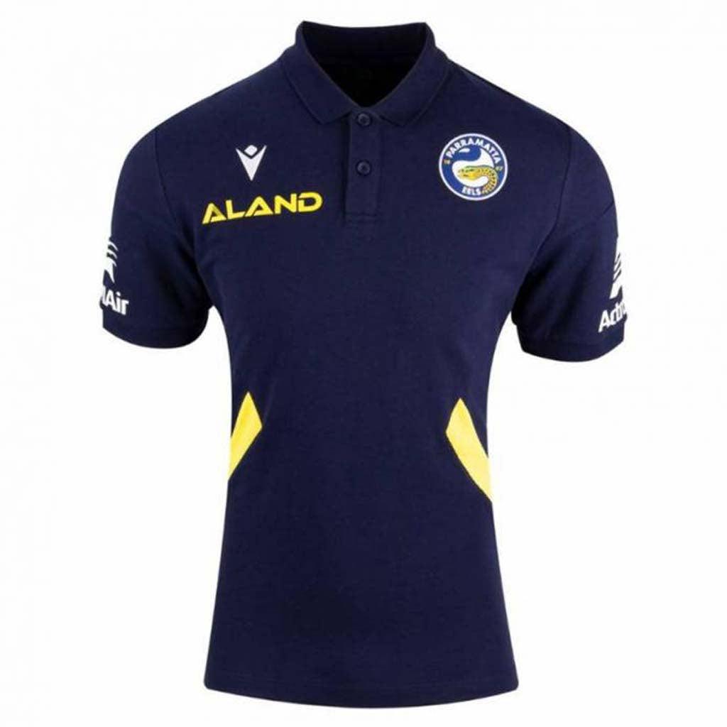 Parramatta Eels 2023 Travel Poly Polo Navy/Yellow - Jerseys Megastore