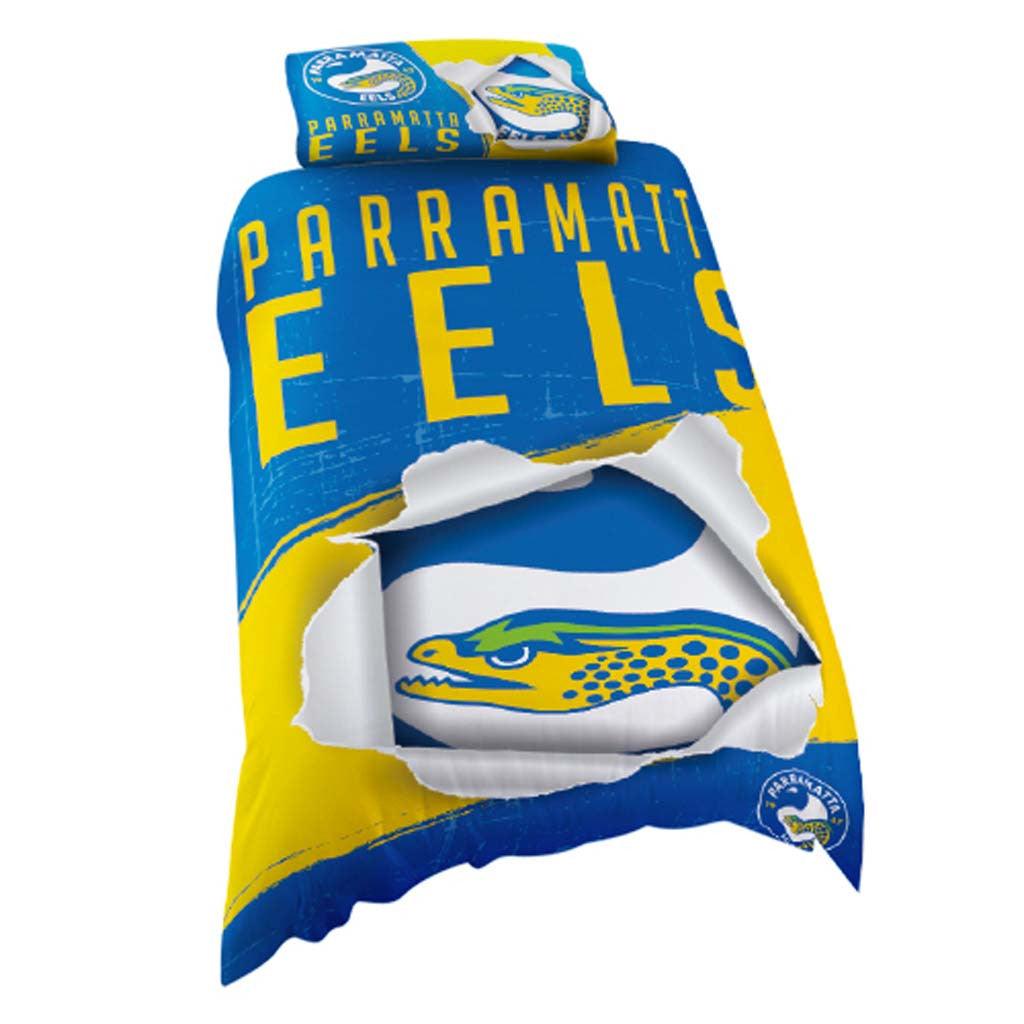 Parramatta Eels Single Quilt Cover Set - Jerseys Megastore