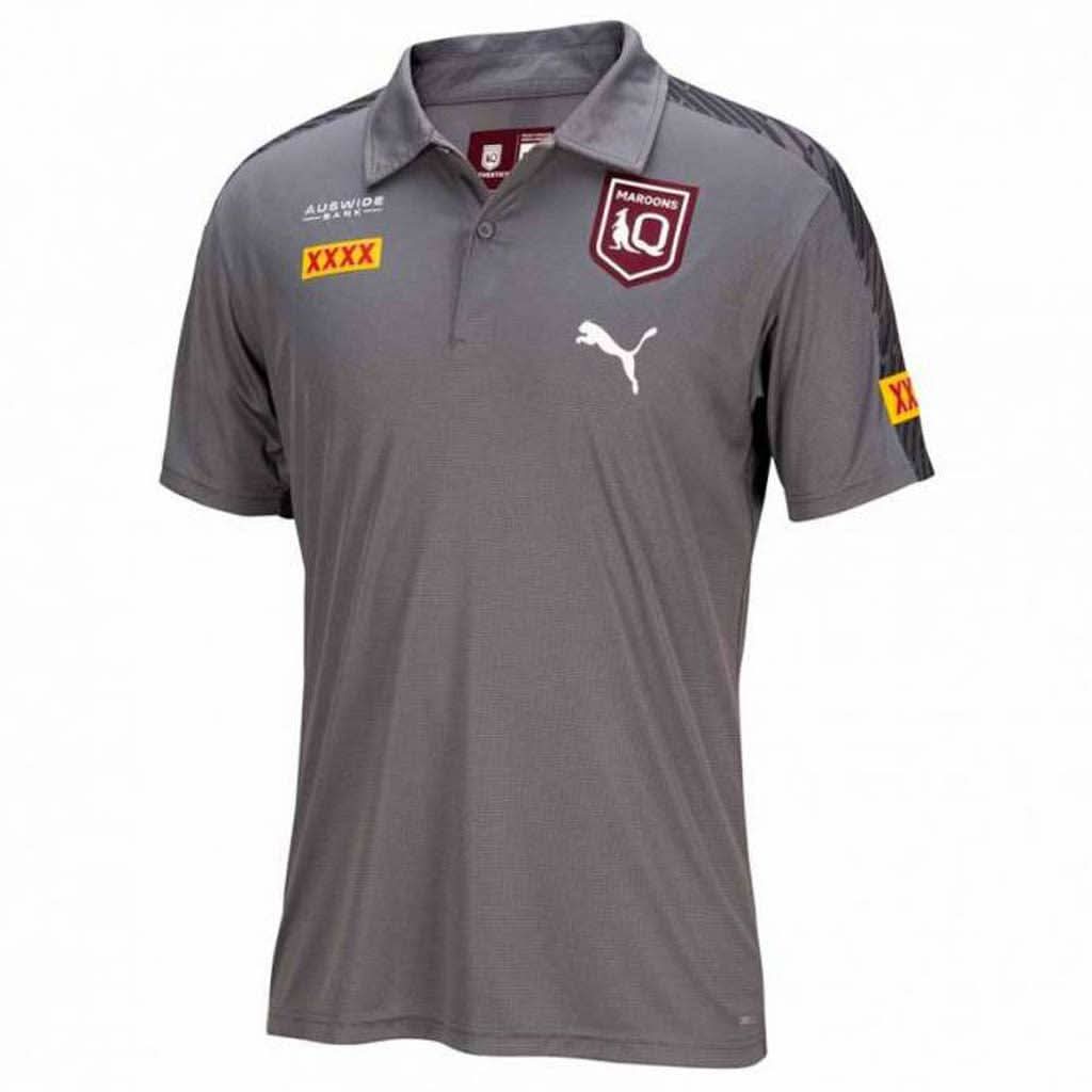Queensland Maroons 2021 Polo - Grey - Jerseys Megastore