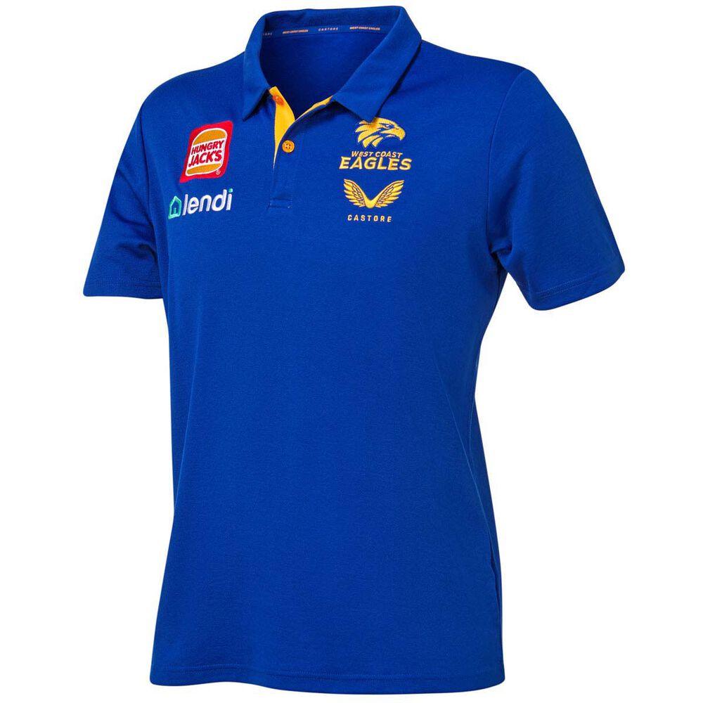 West Coast Eagles 2021 Travel Players Polo - Jerseys Megastore