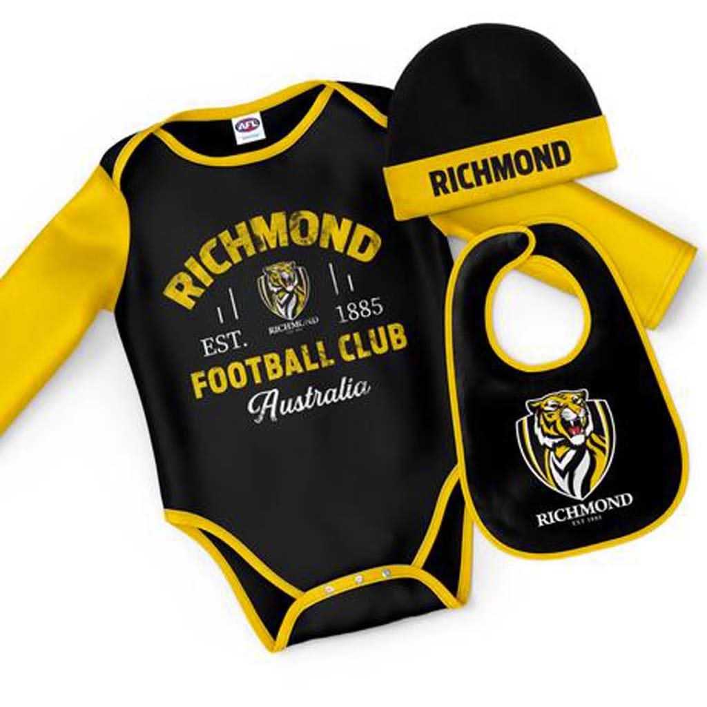 Richmond Tigers 3PC Bodysuit Set - Jerseys Megastore