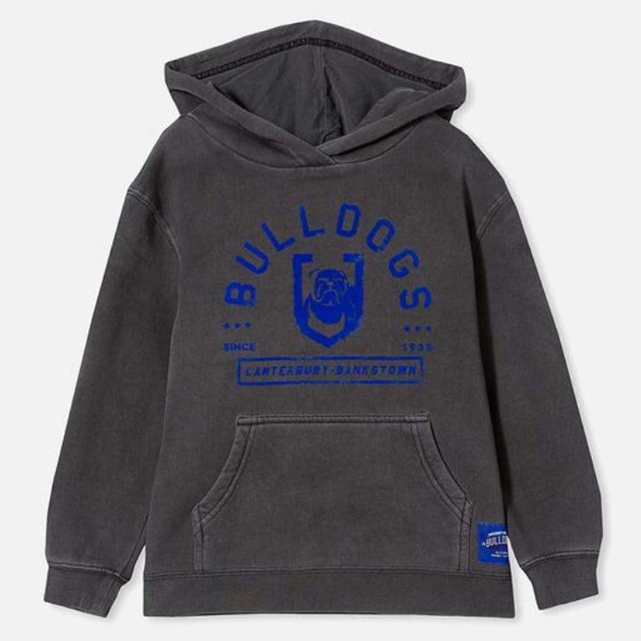 Canterbury Bulldogs NRL Kids Flocked Pocket Hoodie - Jerseys Megastore