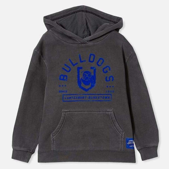 Canterbury Bulldogs NRL Kids Flocked Pocket Hoodie - Jerseys Megastore