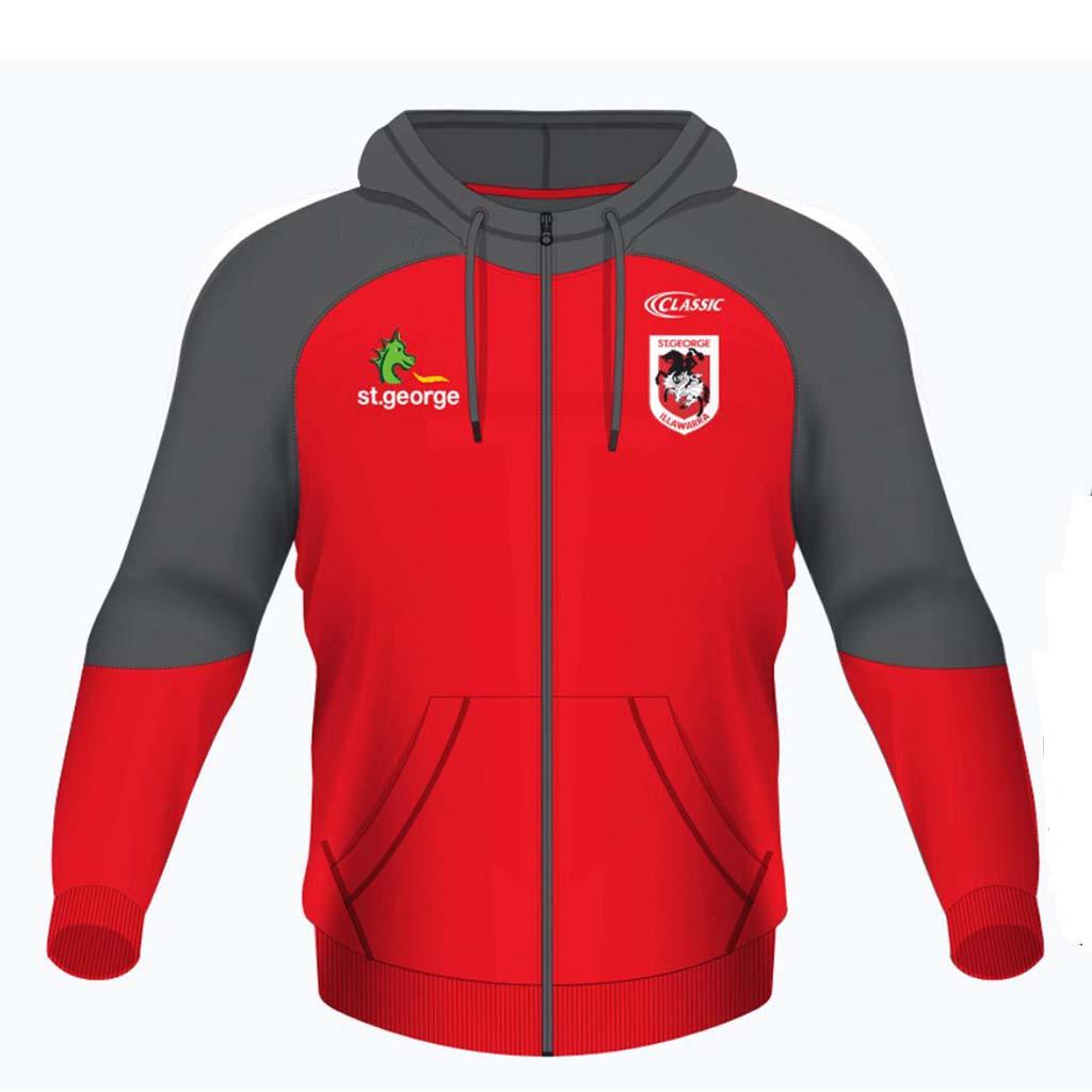 St George Dragons 2021 Full Zip Hoodie - Jerseys Megastore