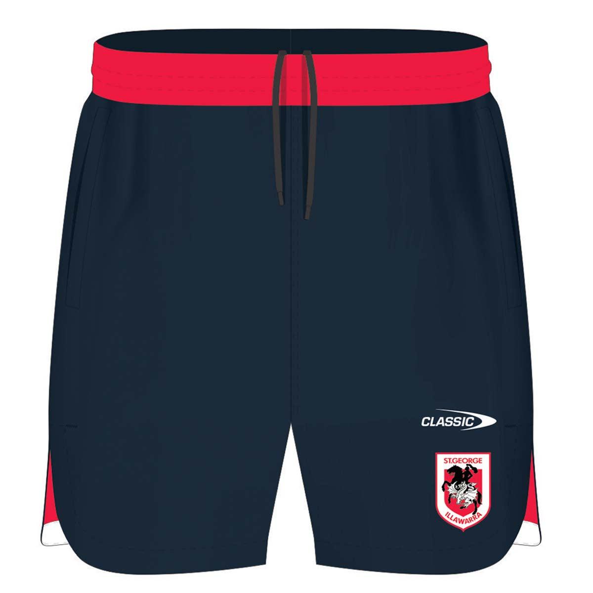 St George Dragons 2021 Training Shorts - Grey - Jerseys Megastore