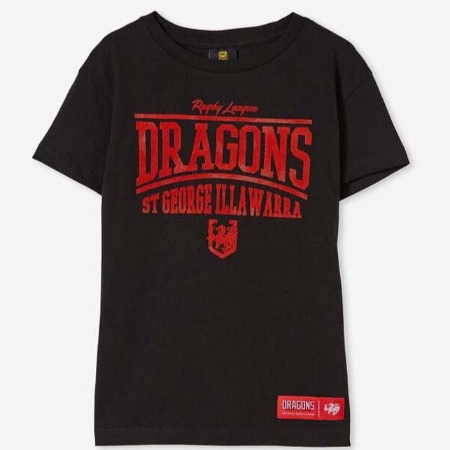 St George Dragons Distressed Flock Tee - Kids - Jerseys Megastore