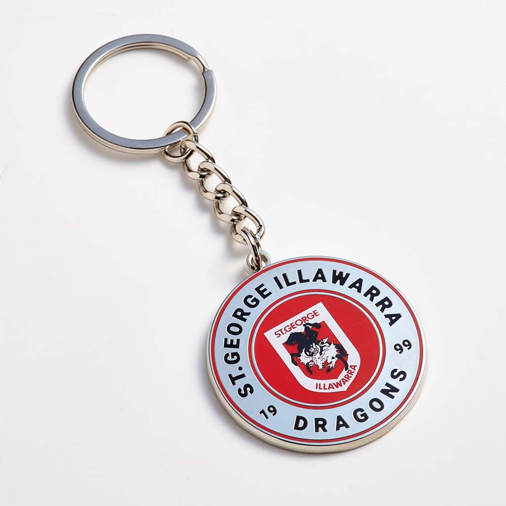 St George Dragons Round Keyring