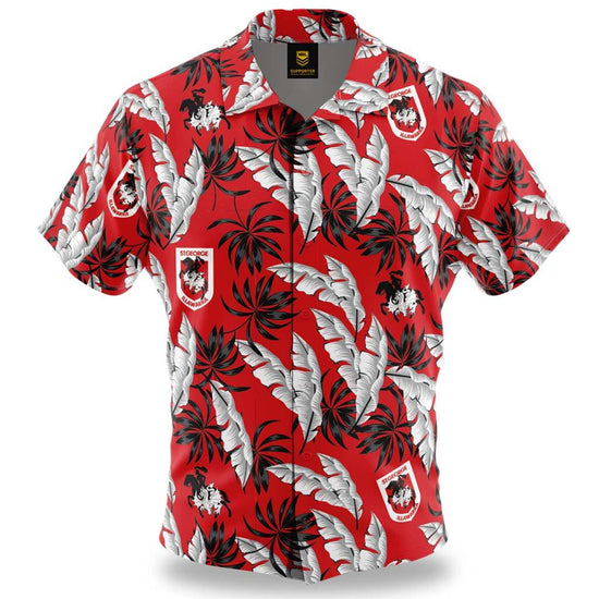 St George Dragons 'Paradise' Hawaiian Shirt - Jerseys Megastore