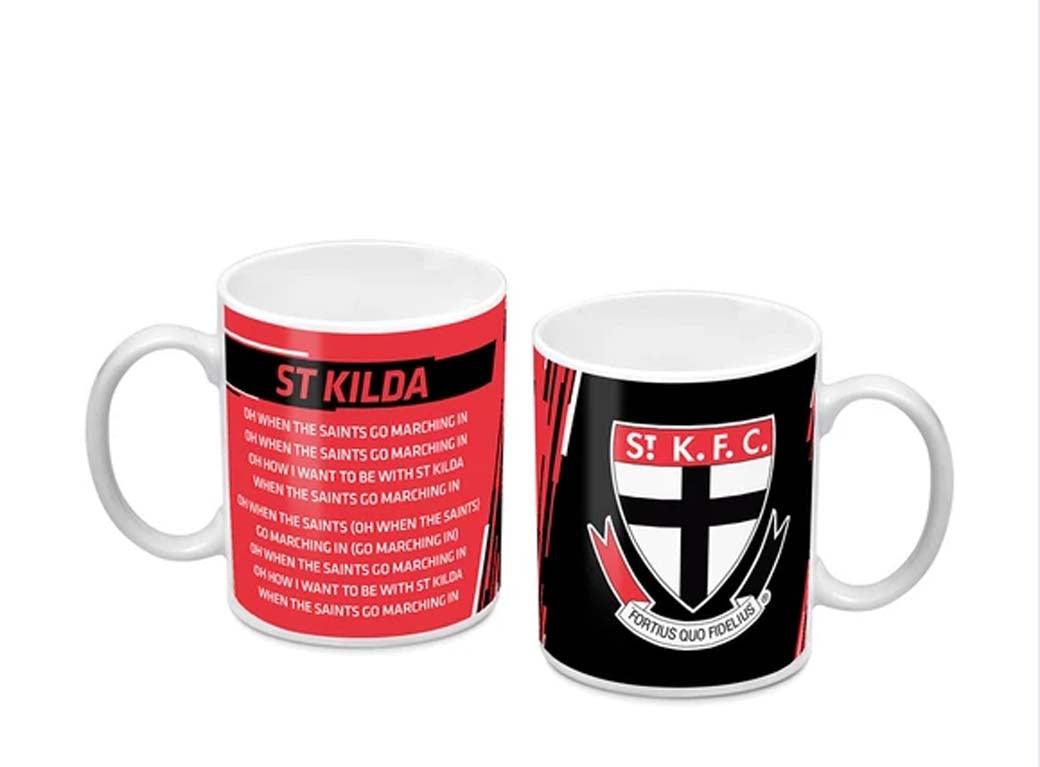 St Kilda Saints Team Song and Logo Mug - Jerseys Megastore