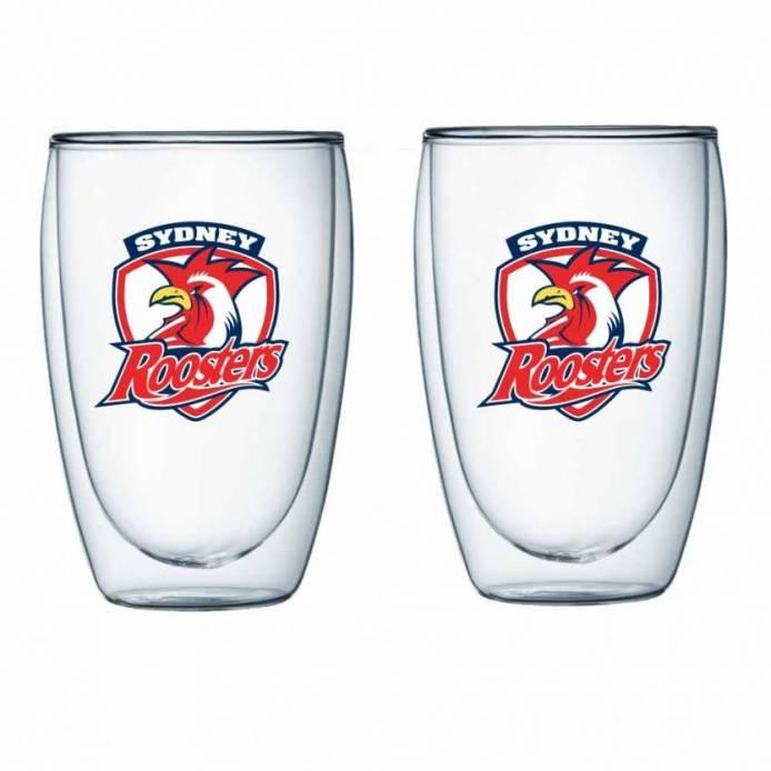 Sydney Roosters Set of 2 Double Wall Glass - Jerseys Megastore