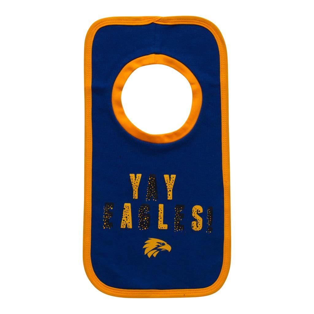 West Coast Eagles Babies Bib Set - Jerseys Megastore