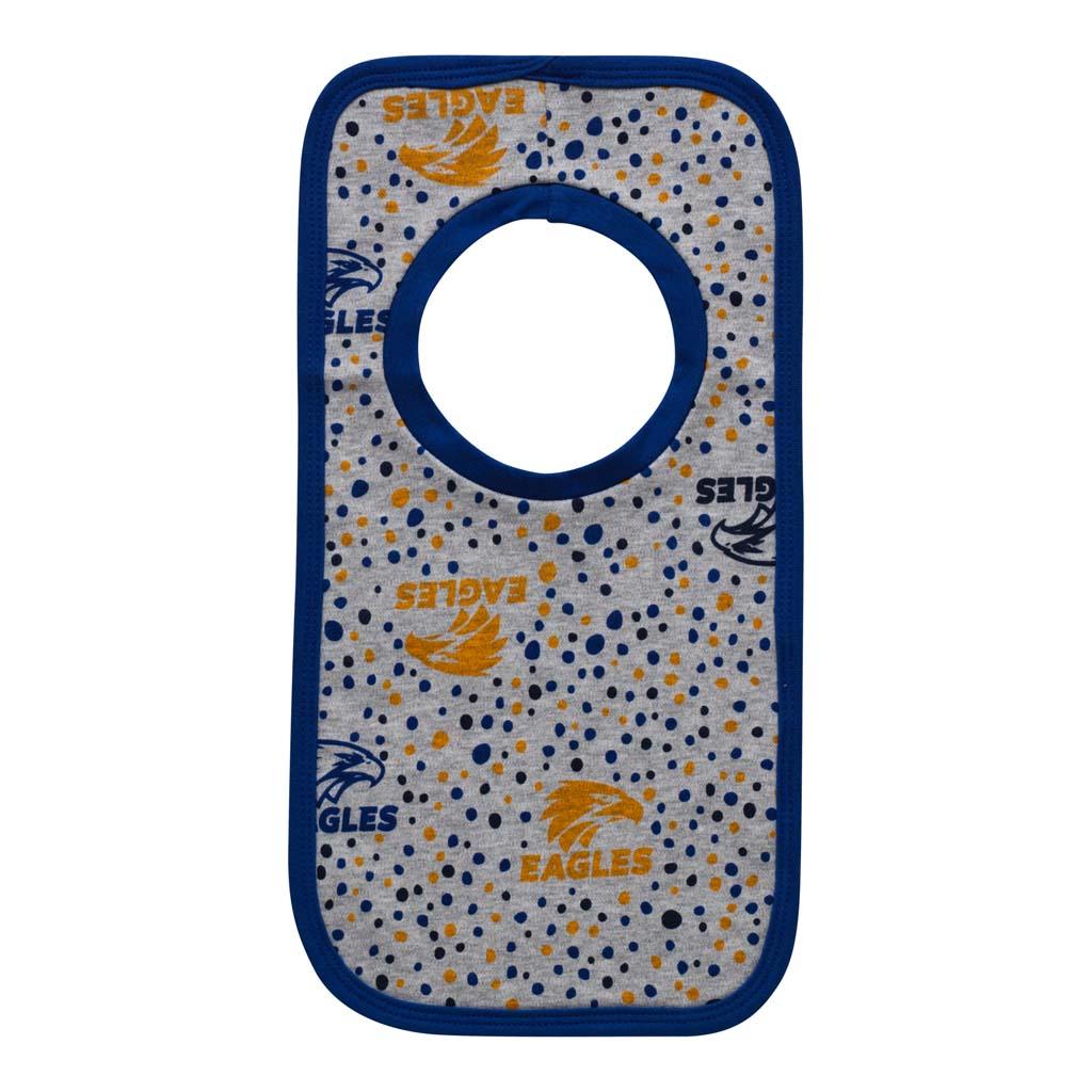 West Coast Eagles Babies Bib Set - Jerseys Megastore