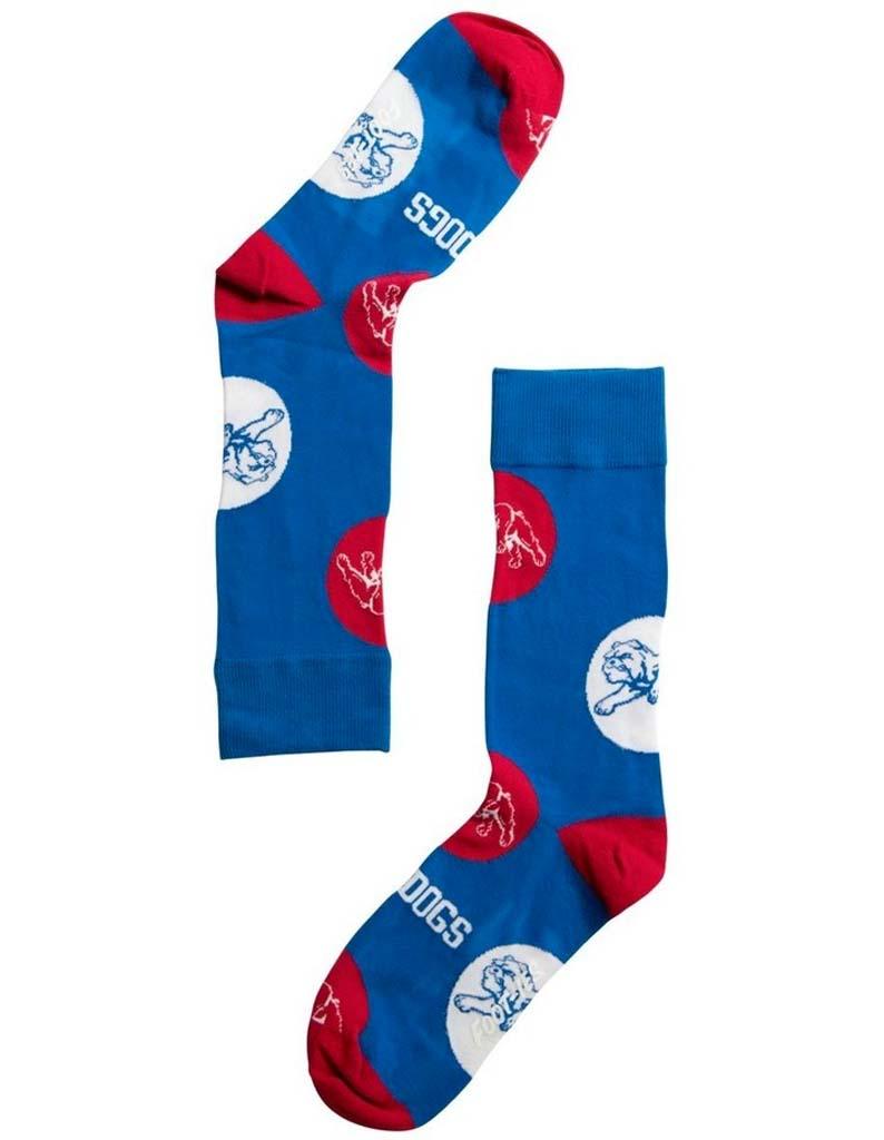 Western Bulldogs Logo Dots Socks M-L - Jerseys Megastore
