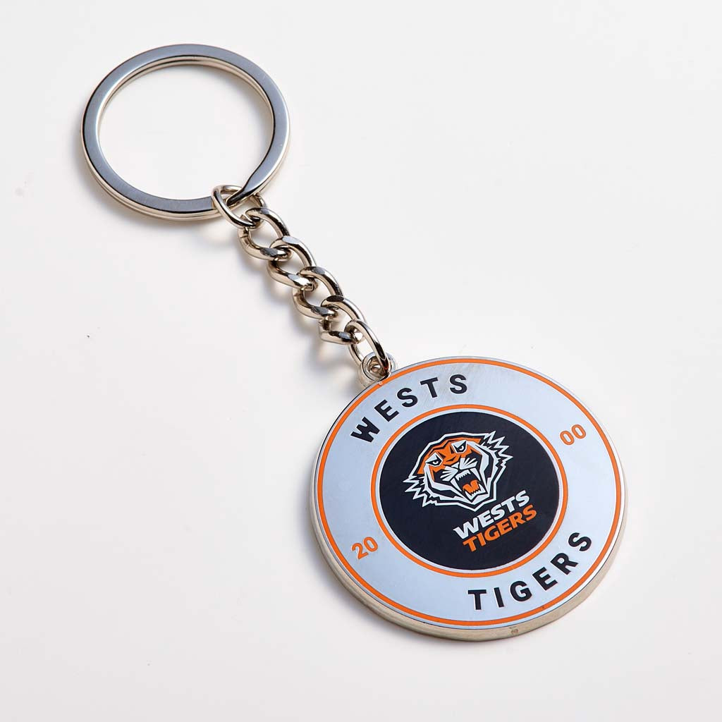 Wests Tigers Round Keyring