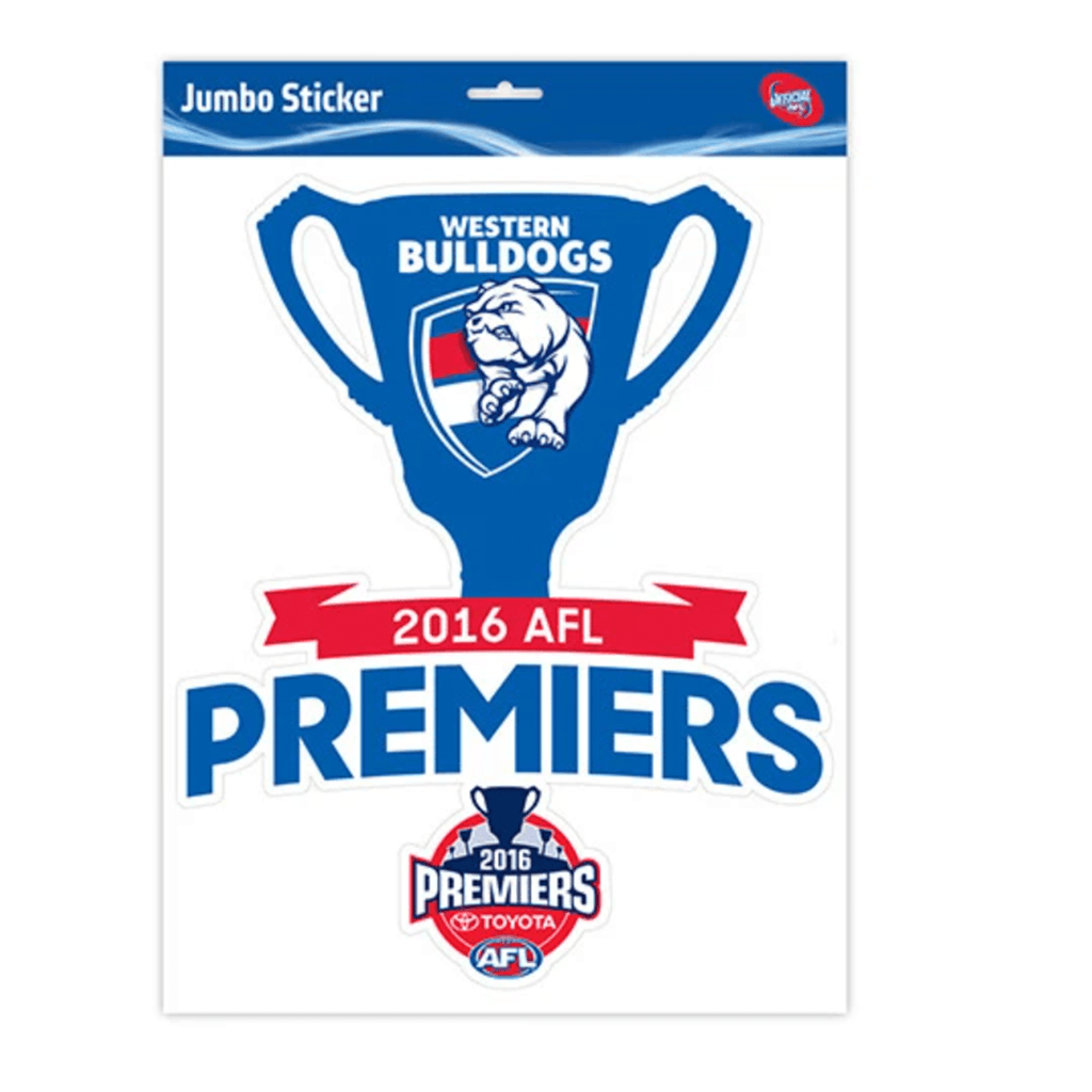 Western Bulldogs 2016 Premiers Jumbo Sticker - Jerseys Megastore